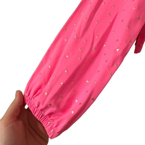 Crown & Ivy Kids Girls Long Sleeve Top Blouse Pink Lace Hearts Size Small - Picture 7 of 7